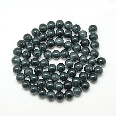 Baking Paint Crackle Glass Bead Strands DGLA-Q023-8mm-YS35-1