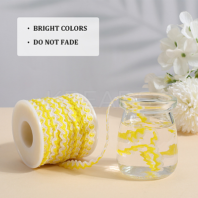 Two Tone Polyester Wavy Fringe Trim Ribbon OCOR-GF0003-97E-1