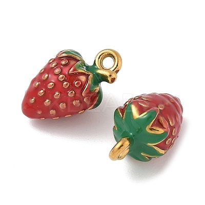 304 Stainless Steel Enamel Pendants STAS-U057-17G-03B-1