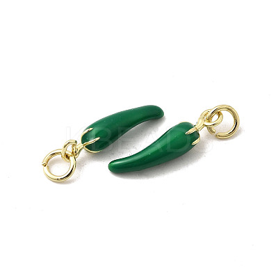 Brass Enamel Pendants KK-K302-24G-01-1