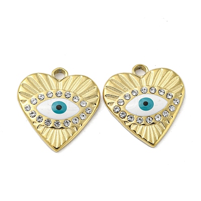 Ion Plating(IP) 304 Stainless Steel Rhinestone Pendants STAS-E207-01G-01-1