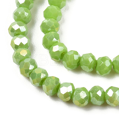 Electroplate Glass Beads Strands EGLA-A044-P6mm-B30-1