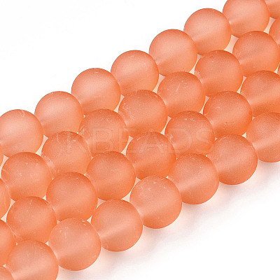 Transparent Glass Bead Strands GLAA-S031-10mm-33-1-1