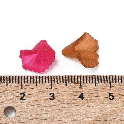 Transparent Acrylic Flower Beads X-PL622M-1