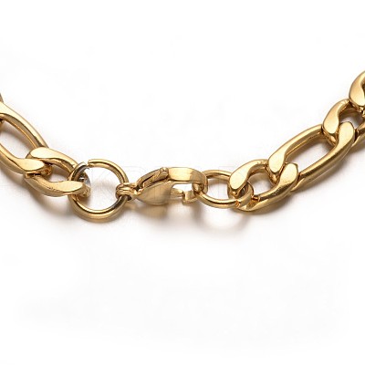 304 Stainless Steel Figaro Chains Bracelets STAS-L149-12-1
