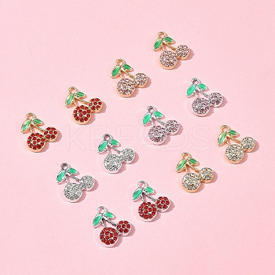 12Pcs 6 Colors Rack Plating Alloy Pendants FIND-FS0003-11-1