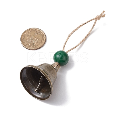 Iron Bell Pendant Decoration HJEW-JM02235-01-1