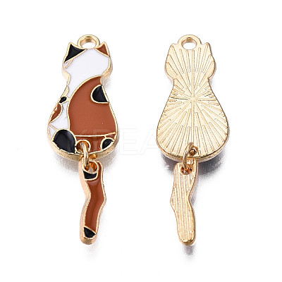 Eco-Friendly Alloy Enamel Pendants ENAM-T011-84C-NR-1