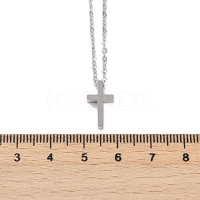 Non-Tarnish 304 Stainless Steel Pendant Necklaces NJEW-E141-42P-1