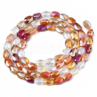 3 Strands Electroplate Glass Beads Strands EGLA-PA0001-25C-1
