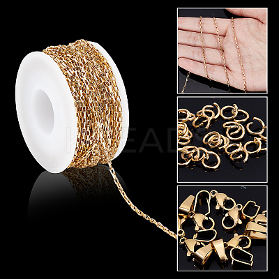 DIY Chain Bracelet Necklace Making Kits DIY-SC0020-21G-1