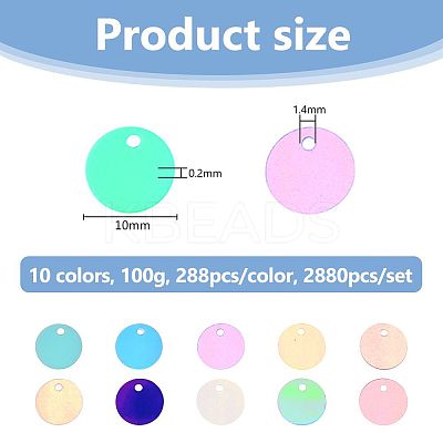 2880Pcs 10 Colors Ornament Accessories KY-DC0001-49A-1