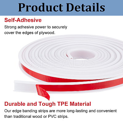 TPE Self-Adhesive Flexible Molding Trim DIY-WH0578-82A-01-1