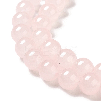 Baking Paint Imitation Jade Glass Round Bead Strands X1-DGLA-Q021-8mm-02-1