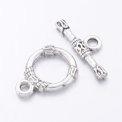 Tibetan Silver Toggle Clasps K0839042-1