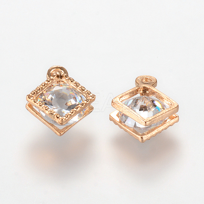 Rhombus Alloy Charms ZIRC-R007-053A-03-1