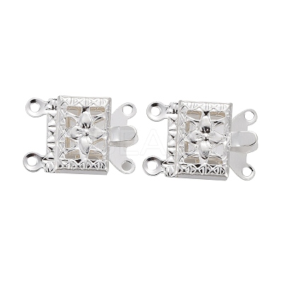 304 Stainless Steel Box Clasps STAS-P249-05S-1