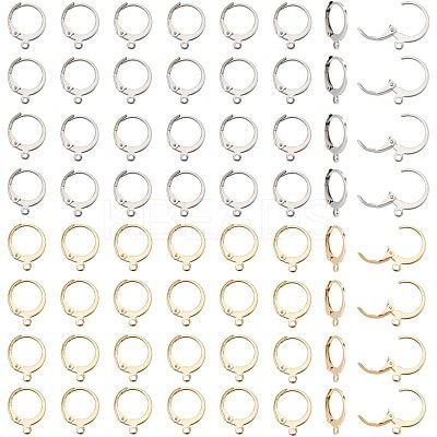 120Pcs 2 Style 304 Stainless Steel Leverback Earring Findings STAS-NB0001-54-1