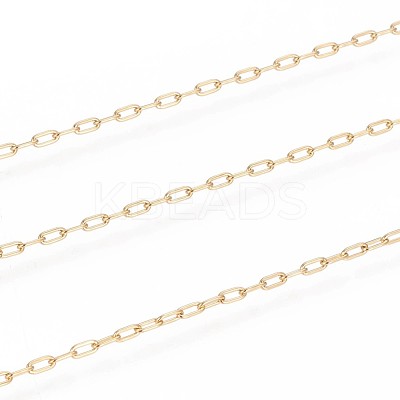 3.28 Feet Ion Plating(IP) 304 Stainless Steel Paperclip Chains X-CHS-F010-01A-G-1