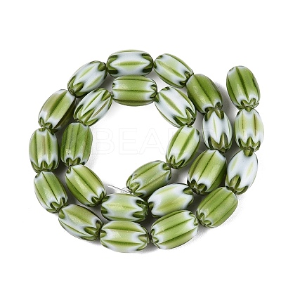 Handmade Millefiori Glass Barrel Beads LS-LA-N002-07B-1