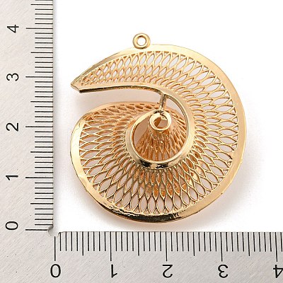 Rack Plating Brass Hollow Pendants KK-P244-05KCG-1