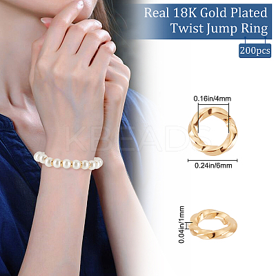 200Pcs Brass Open Jump Rings KK-BBC0004-41B-1