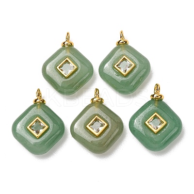Natural Green Aventurine Pendants GG-CBAA798-03G-06-1