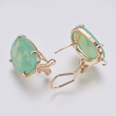 Faceted Glass Stud Earring Findings LS-GLAA-F084-D06-1