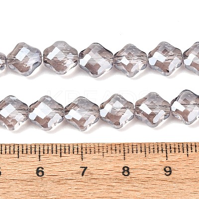 Electroplate Transparent Glass Beads Strands GL-CBA7A17-02A-11-1