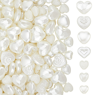 210Pcs 7 Styles ABS Imitation Pearl Beads OACR-PA0001-56-1