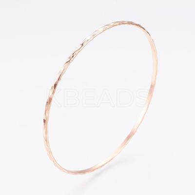 304L Stainless Steel Buddhist Bangles BJEW-G568-15RG-1