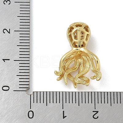 Rack Plating Brass Micro Pave Cubic Zirconia Pendants KK-G515-44A-G-1
