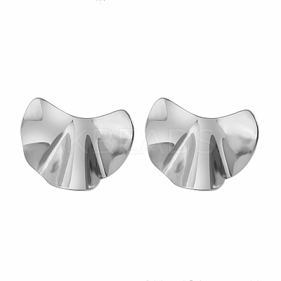 Stylish 304 Stainless Steel Irregular Stud Earrings EG3704-2-1