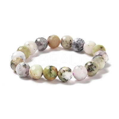 Natural African Opal Beaded Stretch Bracelets LS-BJEW-K233-01C-01-1
