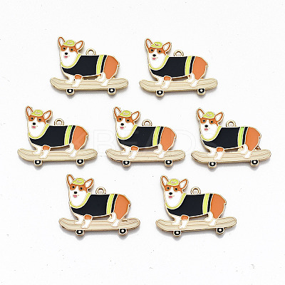 Alloy Enamel Pendants X-ENAM-N055-003-NR-1