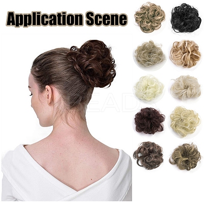 Synthetic Hair Bun Extensions OHAR-G006-A12-1