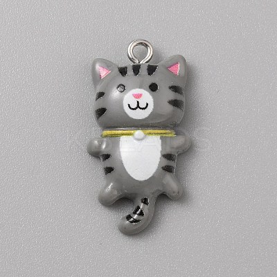 Opaque Resin Cat Pendants X1-CRES-TAC0010-07B-1