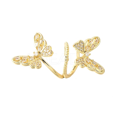 Brass Micro Pave Cubic Zirconia Pendants KK-V008-29G-1