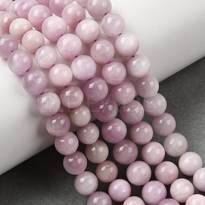 Round Natural Kunzite Beads Strands G-K068-28-6mm-1