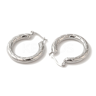 Tarnish Resistant 304 Stainless Steel Hoop Earrings for Women EJEW-Z066-04P-1