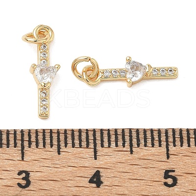 SHEGRACE Brass Micro Pave Cubic Zirconia Pendants XGRQ3D637-513G-1