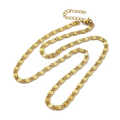 Ion Plating(IP) 304 Stainless Steel Lumachina Chain Necklaces NJEW-C060-01B-G-1