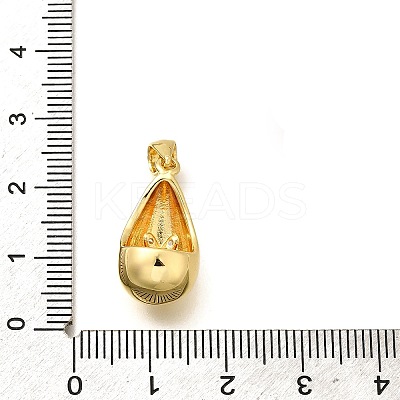 Rack Plating Brass Micro Pave Cubic Zirconia Pendants KK-L226-102G-Y-1