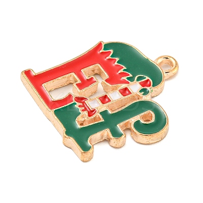 Christmas Theme Alloy Enamel Pendants ENAM-M221-01KCG-06-1