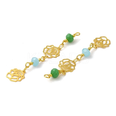 Glass Beaded Pendants KK-P242-18G-02-1