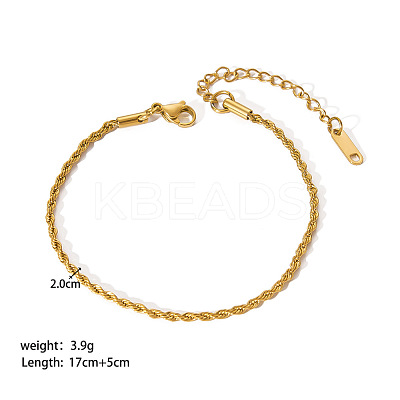 Stylish 304 Stainless Steel Rolo Chain Bracelets for Women LS-XR9988-3-1