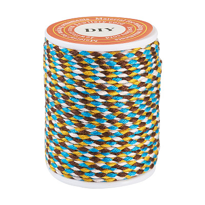 1 Roll Three Color Polycotton Cord Metallic Cord OCOR-TA0002-42A-1