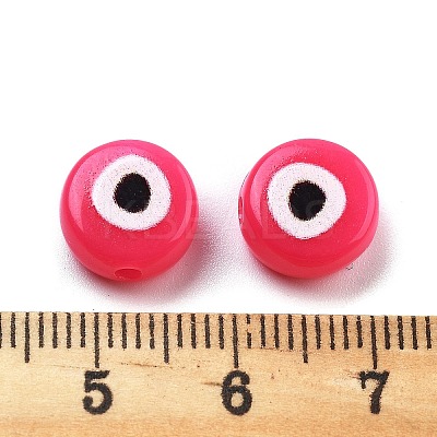 Opaque Printed Acrylic Beads OACR-G038-04C-1
