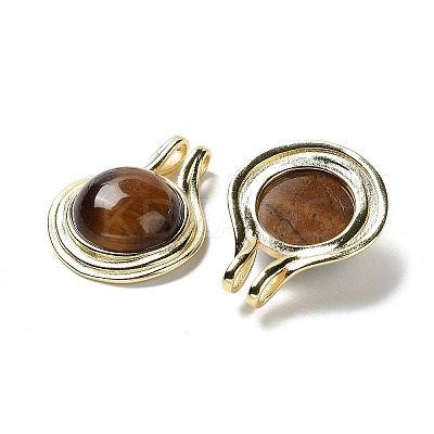 Natural Tiger Eye Pendants G-M405-06G-04-1