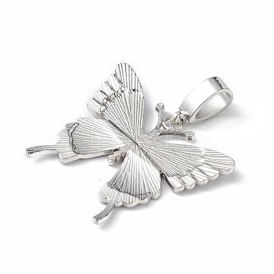 Alloy Rhinestone European Dangle Charms PALLOY-M206-08P-1